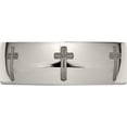thumbnail image 3 of Titanium Polished Cross Laser Design 8mm Band (Size 11.5) Made In China tb2d-11.5, 3 of 5