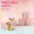 thumbnail image 3 of Scheam 30 Pcs Square Favor Boxes 2 inch Mini Candy Box Paper Gift Bags DIY Packaging Boxes Small Items Containers with Ribbons for Birthday Christmas Anniversary (Pink), 3 of 7