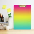 thumbnail image 6 of FMSHPON Solid Color Linear Gradient Clipboard Hardboard Wood Nursing Clip Board and Pull for Standard A4 Letter 13x9 inches, 6 of 8