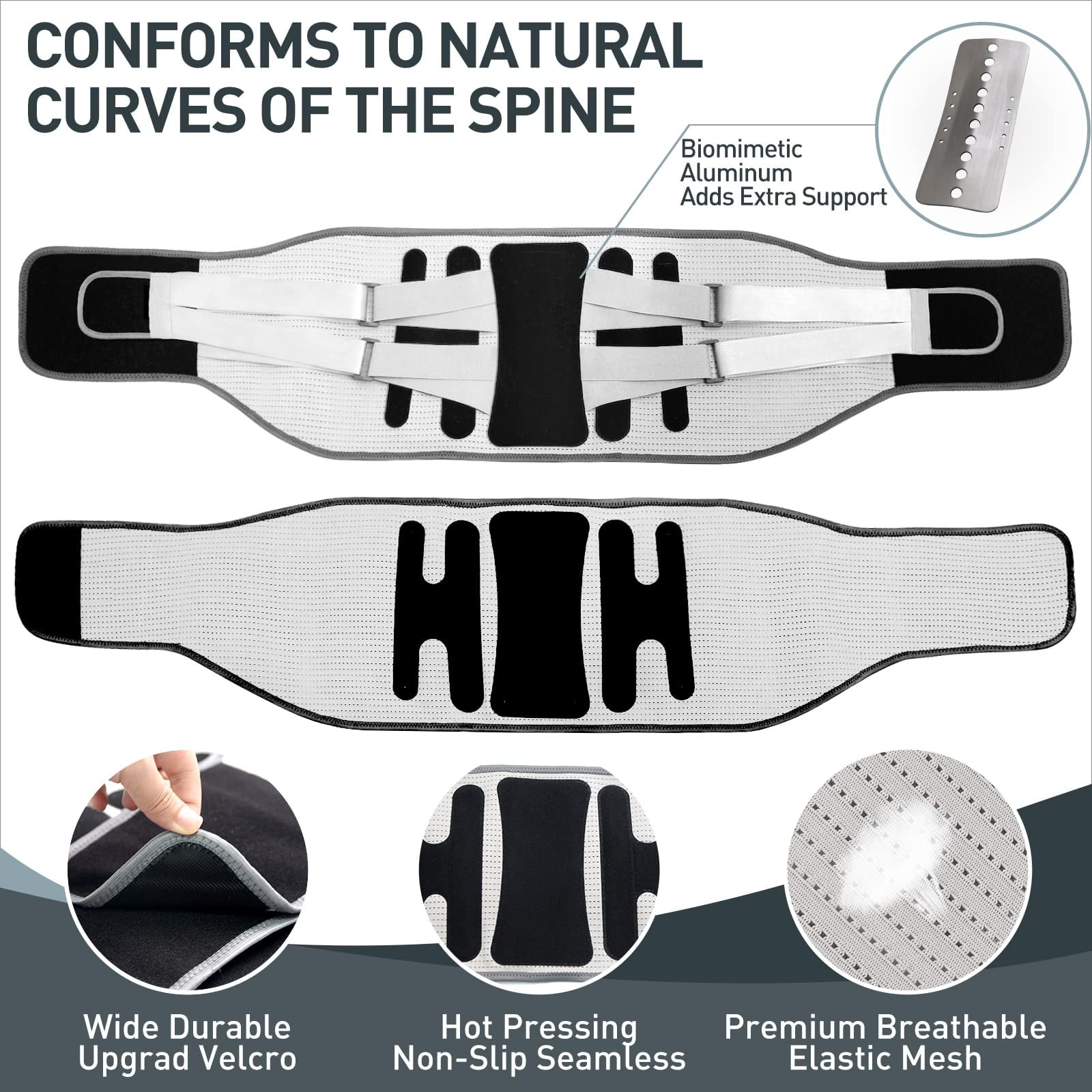 Breathable Back Brace for Relieve Lower Back Pain Women and Men - Back Support Belt and Improve Posture with Comfort, Back Pain Relief Products, Posture Corrector