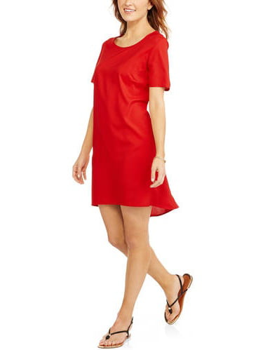 Faded Glory Women's Woven Tee Dress - Walmart.com