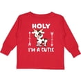 thumbnail image 3 of Inktastic I'm a Cutie White and Brown Holstein Cow with Arrows Boys or Girls Long Sleeve Toddler T-Shirt, 3 of 5