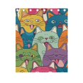 thumbnail image 5 of Happy Cats Faces Curtains Black Out Curtains for Sliding Glass Doors Bedroom Living Room Bathroom 2 Panels Set, 5 of 5