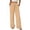 Beige, variant on Binmer Women's Elastic High Waist Striped Wide Leg Pants,Casual Loose Vacation Trousers with Pockets Beige,Women's Plus L