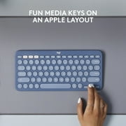 Logitech K380 Multi-Device Bluetooth Keyboard for Mac, Easy-Switch, MacBook Pro, MacBook Air, iMac, iPad Compatible, Blueberry