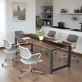 thumbnail image 2 of 70.86" Large Workstation Desk - 31.5''W×29.13''H, 900lbs Capacity, Heavy-Duty Steel Frame, Adjustable Leg Pads - for Home Office, Conference Room, 2 of 6