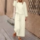 thumbnail image 1 of Puntoco Moda Mujer Cómodo Casual Cuello Redondo Sólido Blusa de Manga Larga + Conjuntos de Pantalones Sueltos Puntoco Puntoco-2081, 1 of 5
