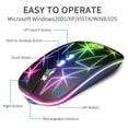 thumbnail image 4 of Gaming inalámbrico Mouse 1000/1200/1600 DPI 500mAh 2.4GHz Recargable 7 Color Light Light House Computer Tablet Silent Mice Equipment White Inevent EL005499-01B, 4 of 7