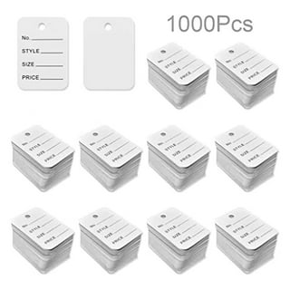 500Pcs Price Tags with String Attached Small White Marking Tag