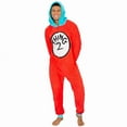 thumbnail image 2 of MJC Dr Seuss Thing Boys Interchangeable Velcro Fur Union Suit with Hood, Red 1-Pack, 2 of 9