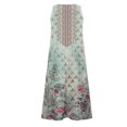 thumbnail image 5 of ICHUANYI Clearance Women's Summer Fashion Casual Printing Sleeveless Round Neck Pocket Dress(Green, M) ICHUANYI WER2023080900553, 5 of 5