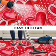 thumbnail image 4 of Happy Valentine's Day Outdoor Rug 3x5 Ft, Non Slip Washable Area Rug, Red Dots Love Heart Romantic Patio Rugs Carpet Runner, Large Floor Mat for Indoor/Outdoor Deck Porch Camping, 4 of 8