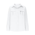 thumbnail image 5 of Gamivast Women's Long Sleeve Shirts upf Sun Protection Quick Dry Lightweight Fishing Shirt with Zipper Pockets for Hiking Safari Outdoor Activewear Tops White XL, 5 of 7