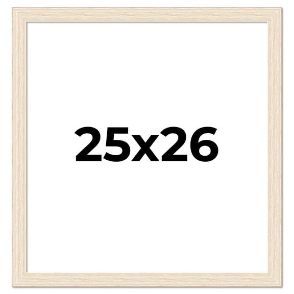 25x26 Frame White Barnwood Picture Frame - Modern Photo Frame Includes UV Acrylic Shatter Guard