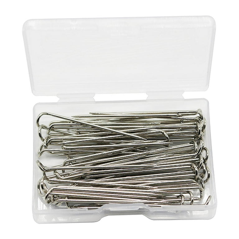 100pcs Fork Pins for Quilting Straight Pins Sewing Double Blocking Pins  Hanger 23x6mm 