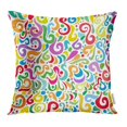 thumbnail image 1 of BSDHOME Funky Colorful Wavy Flow Storm Abstract Bright Cheerful Child Pillowcase Cushion Cases 16x16 inch, 1 of 1