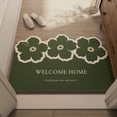 thumbnail image 6 of Kezqiaxn Bathroom Mat Premium Silk Circle Rugs for Home Entryway Non-Slip Bath Mat Wear-Abrasion Customizable Trim Dirt Mud Scraper Doormat Bath Rug Green 16*23.62In, 6 of 7