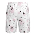 thumbnail image 6 of Kdxio Cute Poodle Dog Pattern Mens Casual Shorts - Drawstring Summer Beach Sports Shorts for Men, 6 of 9