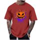 thumbnail image 1 of Blusas y camisas de manga corta y cuello redondo para hombre. Blusas/camisetas de manga corta con cuello redondo y estampado de Halloween para hombre. Blusa para hombre., 1 of 4