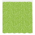 thumbnail image 2 of Ambesonne Floral Shower Curtain, Simplistic Outline Flowers, 69"Wx84"L, Lime Green and White, 2 of 4