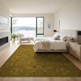 thumbnail image 3 of ODIKA 9'x12' Washable Area Rug Non-Shedding, Easy Care Terracotta Olive Floral Motif Design With Symmetrical Layout for Master Suite, California King, Under Bed, 3 of 7