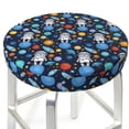 thumbnail image 3 of Kdxio Space Dog Print Stool Covers Round,Stretch Round Bar Stool Covers Washable Bar Stool Cushion Slipcover for 12-15 Inch Chair, 3 of 7