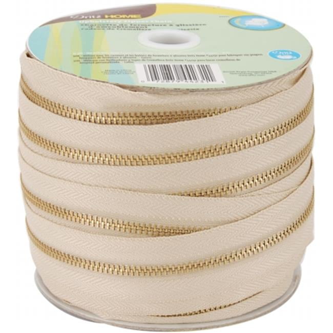 Dritz Brass Upholstery Zipper ByTheYard, 35 yds