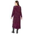 thumbnail image 2 of Woman Within Plus Size 21-Button Velour Dress, 2 of 3