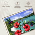 thumbnail image 6 of Elephant Stock Hibiscus Hummers Wall Art - Horizontal Canvas Wall Art - Hallway Wall Decor - Floral And Botanical Canvas - Red And Green Decor By Carolyn Steele - 39" x 26", 6 of 8