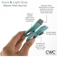 thumbnail image 2 of HAHDAXIA 5 Pc Chip Bag Clips- Kitchen Clips, Magnetic Chip Clips for Bags, Food Bag Clips with Airtight Seal (Aqua), 2 of 6
