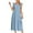 Light Blue, variant on qucoqpe Womens Summer Dress Square Neck Sleeveless Casual Loose Sundress Tiered Ruffle Flowy Beach Long Dress