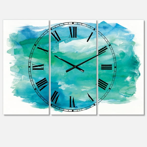 Designart 'Sea Glass' Farmhouse Wall Clock