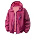 thumbnail image 2 of VBVC Men's UPF 50+ Lightweight Hooded Sun Protection Jacket with Zip Pockets,Windbreaker Hiking Travel Full-Zip Coat For Men,Pink,S-3XL, 2 of 6