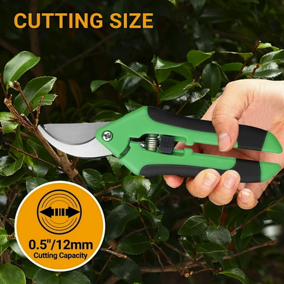 COM1950s Pruning Shears for Gardening,Garden Pruning Shears Stainless Steel Blades Handheld Pruners Save Effort Easy To Work Pulley Lever -Pruners Bypass Pruning Shears for Your Garden