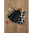 thumbnail image 3 of Liacowi Girls Casual Vest with Fur Collars Plaid Printed Pattern Jacket, 3 of 8
