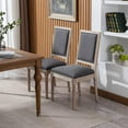 thumbnail image 2 of Sumdeal French Country Dining Chairs Set of 6, Farmhouse Dining Chairs with Square Backrest, Upholstered Dining Chair with Solid Wood Leg for Dining Room Bedroom Kitchen Restaurant, 2 of 7