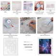 thumbnail image 3 of Paint By Numbers Kit for Adults Beginner - City Lights Night Street Scene DIY Canvas Painting Kits for Adults, Frameless Paint By Number for Adults for Home Wall Decor 16x20 Inch, 3 of 7