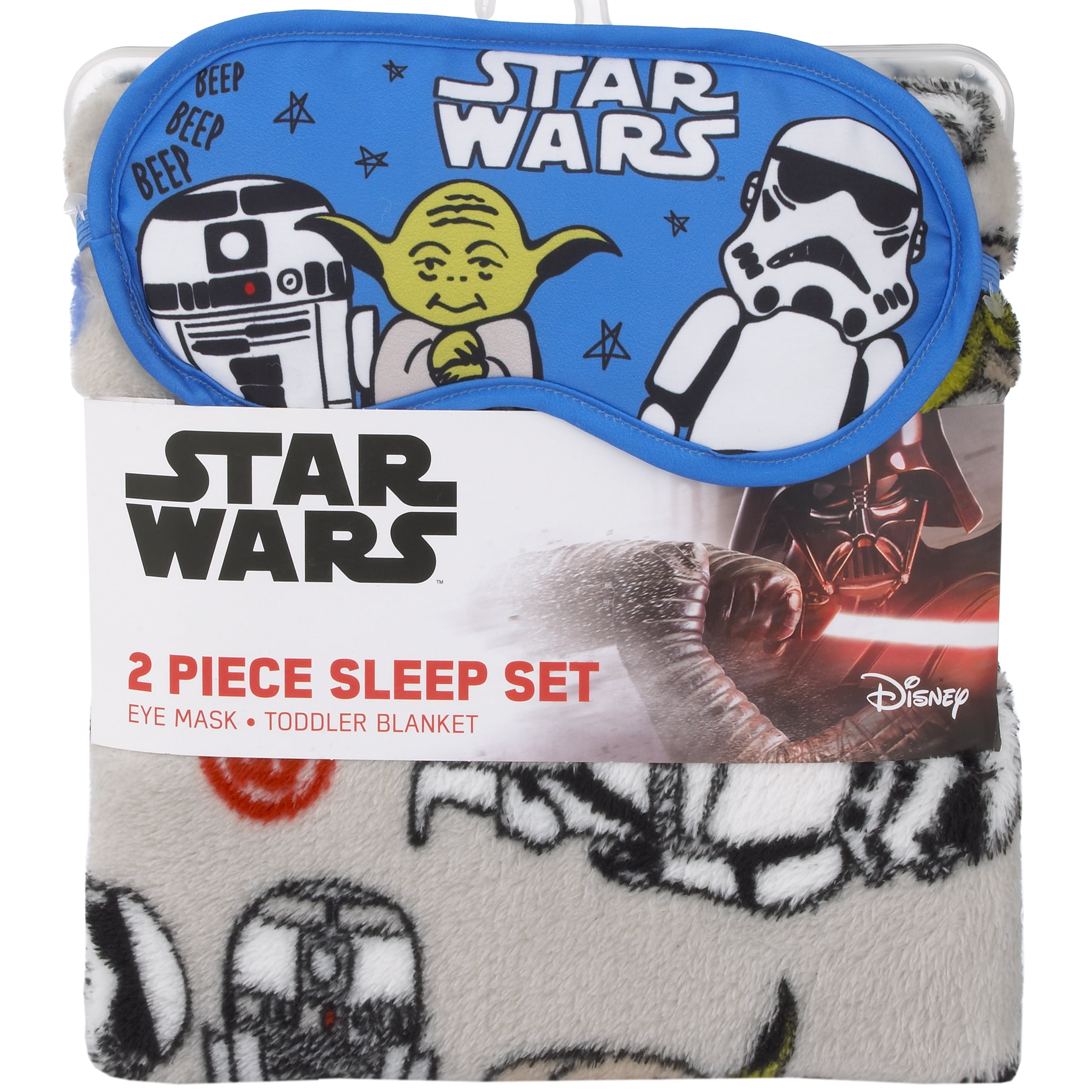 Disney Star Wars Toddler Blanket and Sleep Mask Set