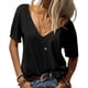 thumbnail image 1 of Tops de Corta con Cuello en V Negro L, 1 of 4
