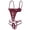 Dark Red, variant on Sexy Lingerie for Women with Underwire One Piece Lace Bodysuit Deep V Crotchless Lingerie Underwear