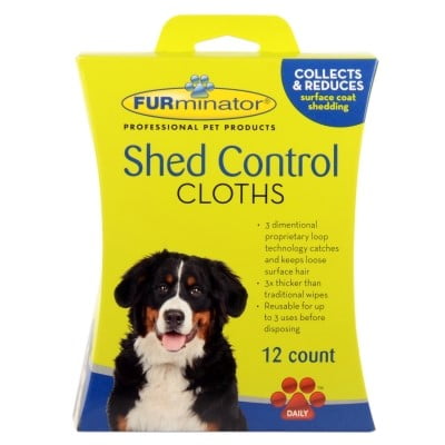 FURminator Dog Shed Control Cloths, Reuseable,
