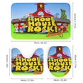 thumbnail image 3 of Schoolhouse Rock-theme 4-Piece Shower Curtain Set with Rugs, Waterproof Bathroom Decor Set Includes Bath Mat, U-Shaped Rug, Toilet Lid Cover and Curtain with Hooks, 3 of 6