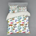 thumbnail image 2 of Ambesonne Fish Bedding Set 3 Pcs, Watercolor Underwater, Twin, Multicolor, 2 of 3