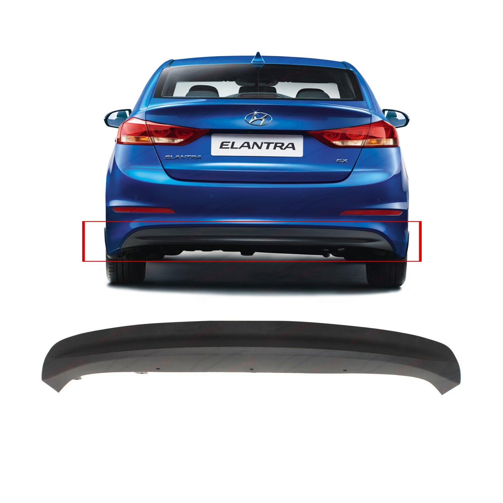 Rear Lower Bumper Valance for 20172018 Hyundai Elantra USA Built