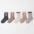 thumbnail image 2 of HCNTES Boys Girls Mid Cut Socks Little/Big Children's Crew Socks Kids Fun Cute Sock Spring Summer(Z01-Light Gray,9-9.5 Years), 2 of 9