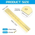 thumbnail image 2 of Uxcell 2 Pack Piano Hinge, 18"x3" Stainless Steel Continuous & Piano Hinges, Gold, 2 of 6
