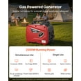 thumbnail image 2 of VEVOR Inverter Generator, 3000W Peak Watt Quiet Inverter Generator, Portable Inverters Generators for Home Use, Gas Powered, Compact and Lightweight Design - Stable Power, CO Sensor, Long Run Time, 2 of 9