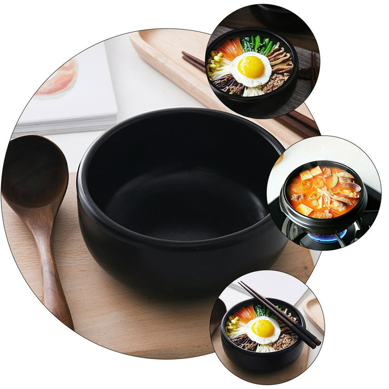 Stone Pot Casserole Korean Style Bibimbap Special Stone Pot Open Flame High  Temperature Resistant Miso Soup Yellow Braised Chicken Rice Noodle Small C