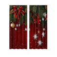 thumbnail image 2 of Christmas Blackout Curtains, 2 Panel Holiday Window Curtain Set, Light Blocking Window Drapes, Seasonal Home Window Decor, 23.6x59 inch, 2 of 6