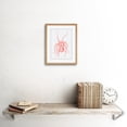 thumbnail image 2 of Living Coral Octopus Upside Down Art Print Black Framed Poster Wall Decor 9x7 inch, 2 of 5